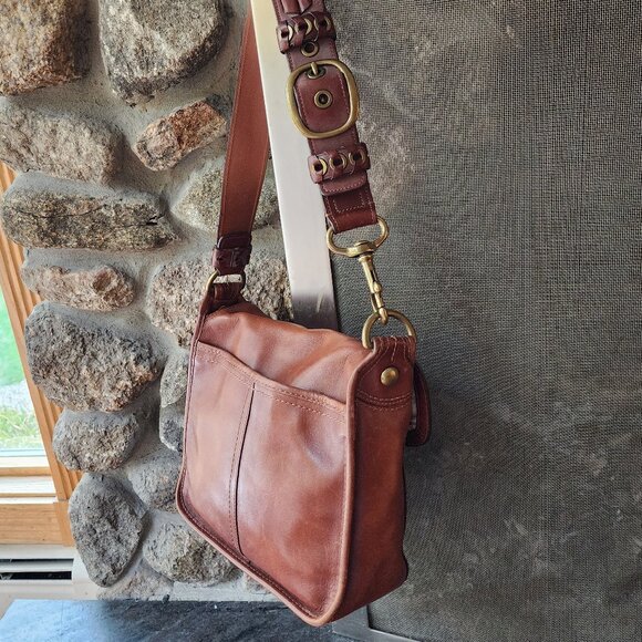 COACH J0769-11419 Bleecker Legacy Tattersall Flap Leather Shoulder Bag - Picture 10 of 16